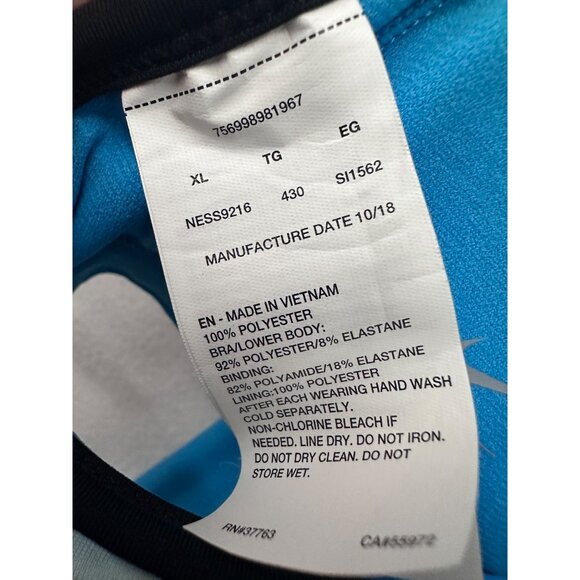 Nike Womens XL Striped Racerback Swim Tankini With Bra Support In Blue NWT - Picture 5 of 8